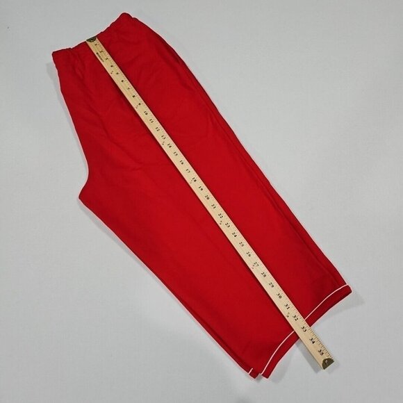 Lauren Ralph Lauren Pants Womens 3X Red Wide Leg Capri Drawstring Sweatpants - Picture 7 of 10